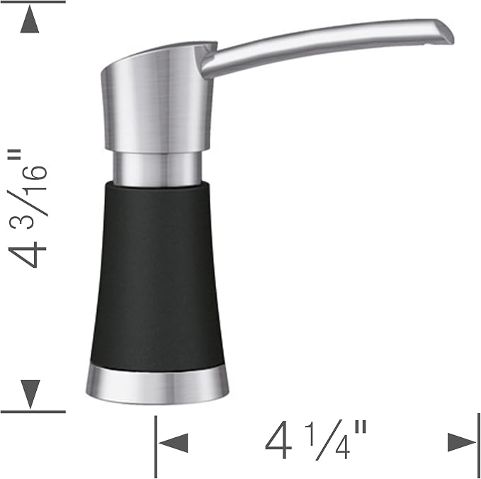 Artona Soap Dispenser - PVD Steel/Coal Black