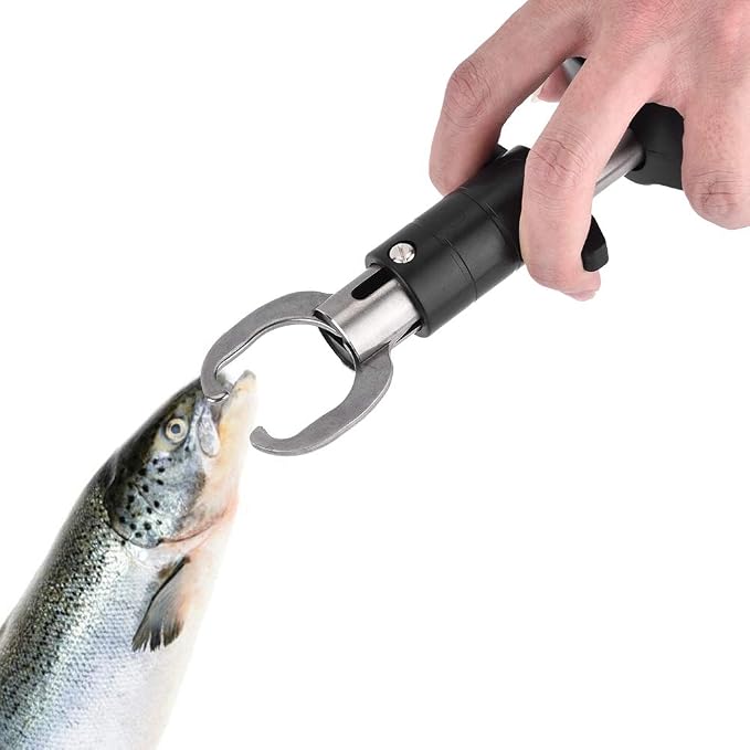 PerGar Digital Fish Grip Scale, Fish Weigher, 3 in 1 Digital Fish Grip Scale, 25kg/55lb Fish Lip Gripper Grabber, Fish Scales Digital Weight Lip Gripper