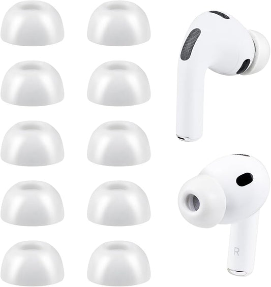 SOULWIT 5 Pairs Memory Foam Eartips for AirPods Pro 3 (3rd Generation 2025), Pro3 Replacement Earbud Ear Tips Accessories (Ash White/XS)