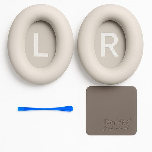 Premium Replacement Ear Pads for Bose Bose QC45– Soft Protein Leather & Memory Foam Cushions – Enhanced Noise Isolation – Easy Installation Kit,Video & Cleaning Cloth (White)