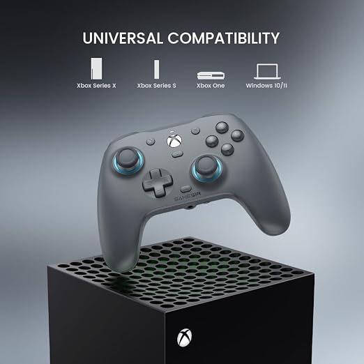 GameSir G7 SE Wired Controller for Xbox Series X|S, Xbox One & Windows 10/11, Plug and Play Gaming Gamepad with Hall Effect Joysticks/Hall Trigger, 3.5mm Audio Jack-Gray