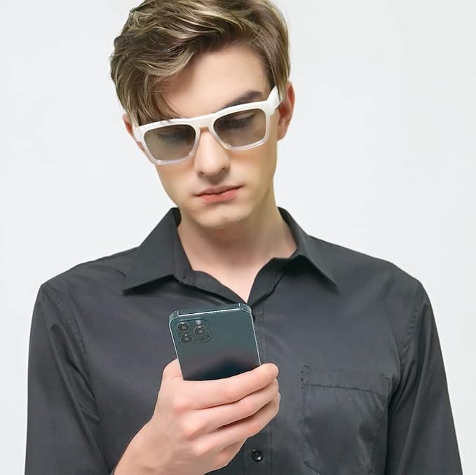 OhO sunshine Bluetooth Audio Sunglasses, Lightweight Open Ear Sport Glasses, 10H Playtime,Water Resistant with Voice Control