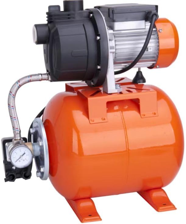 GarveeTech 1.6HP Shallow Well Pump With Pressure Tank, Stainless Steel Water Transfer Pump, 115V Water Pump With Automatic Pressure Switch, Electric Utility Pump for Garden, Pool, Well, Irrigation