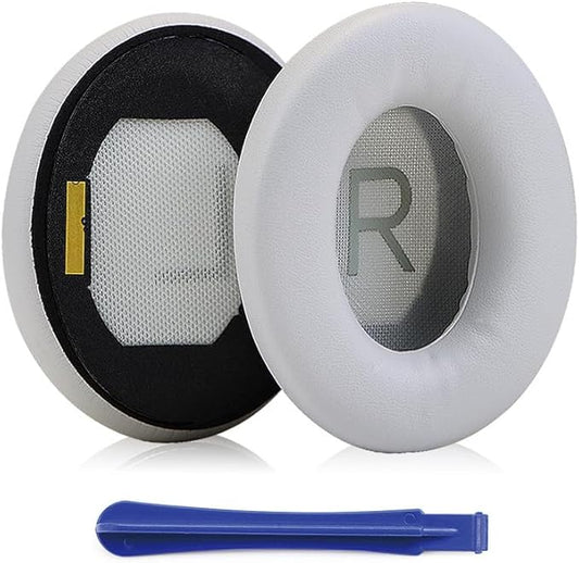 MOLGRIA QC45 Ear Pads Cushion, Replacement Protein Leather Earpads for Bose QuietComfort 45 QC45 Quiet Comfort SE Over-Ear Headphones(White Smoke)