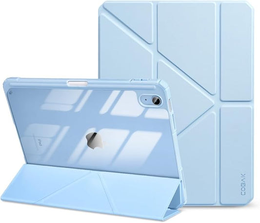 CoBak Case for iPad (A16) 11th Generation 11 Inch 2025, iPad 10th Generation Case 10.9 Inch 2022 - Protective Cover with Multi-angle Includes Portrait Stand, Pencil Holder and Auto Wake/Sleep, Skyblue