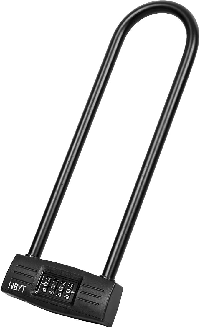 Bike Lock u Lock Combination,Resettable Code,Long Shackle,Heavy Duty Padlock for Bicycle, Scooter,Motorcycles, Metal Fence Gate,Pool Door,Anti Theft.