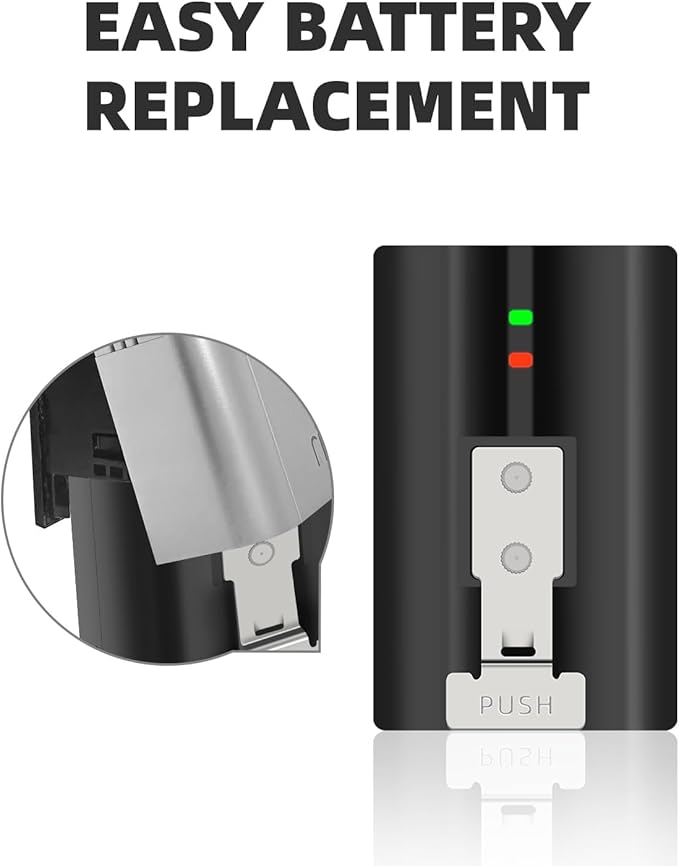 2Pack Battery for Ring, Camera Batteries with Charger Station Ring Doorbell Batteries for Rings Camera 3/4 Stick Up Cameras Spotlight Cam Indoor/Outdoor Use