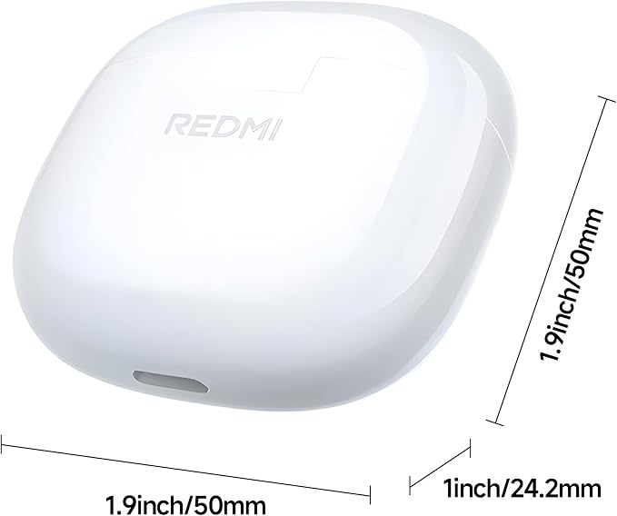 Redmi Buds 8 Active, Wireless Earphones with Semi-in-Ear Design, 14.2mm Titanium Diaphragm Drivers, Bluetooth 5.4, 37H Long Battery Life, Dual Mic AI Noise Cancellation, Google Fast Pair, White