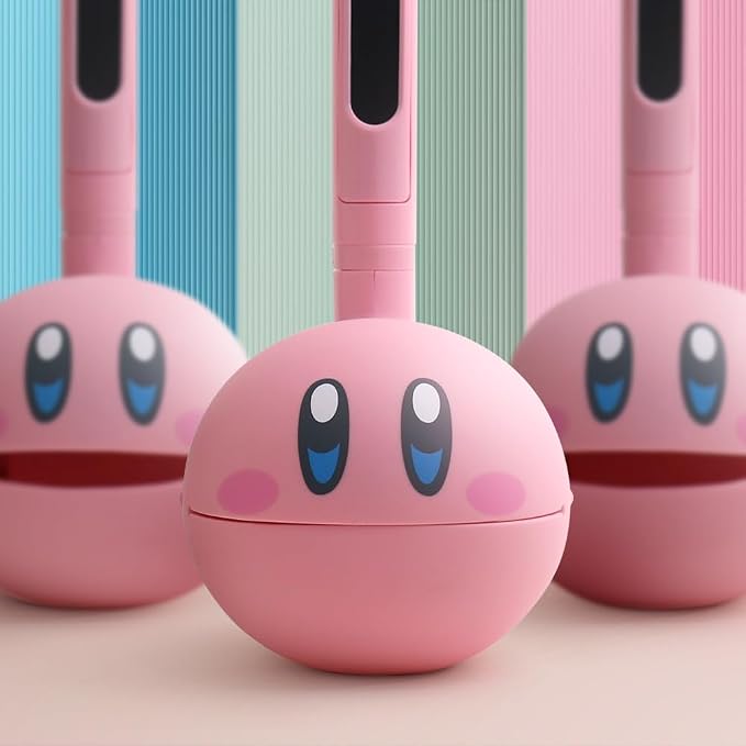 Otamatone Kirby Pink Star Hero Japanese Electronic Musical Instrument Portable Music Synthesizer from Japan by Maywa Denki Studio Award Winning, Educational Fun Gift Game Character Pink Hero