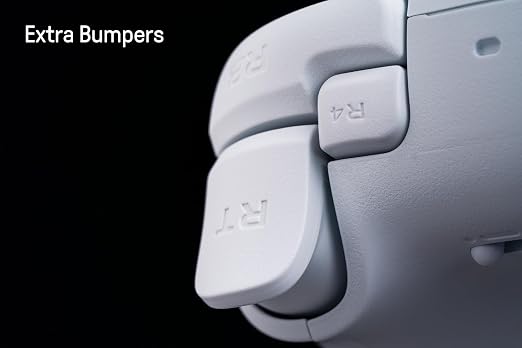 8Bitdo Ultimate 2 Wireless Gaming Controller with TMR Joysticks, Switchable Hall Effect/Tactile Triggers, 8Speed Wireless Tech, Charging Dock, RGB Fire Ring for PC & Android - White