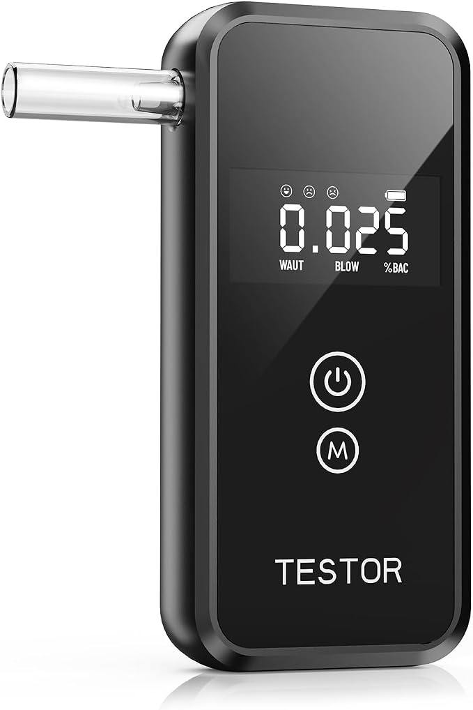 Portable Breathalyzers for Alcohol, Advanced High Accuracy Personal Breathalyzer with Reusable Mouthpieces, Handheld LCD Digital Display Alcohol Breathalyzer Tester for Personal Home Use