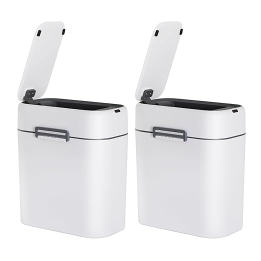 2.2 Gallon Trash Can with Lid, Automatic Touchless Garbage Can - Smart Motion Sensor, Small for Bathroom, Bedroom, Kitchen, Office