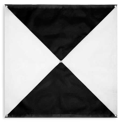 Sky High Bull's-Eye (48"x48") Drone Ground Control Point GCP - UAV Aerial Target for Mapping & Surveying (6 Pack) | Center Eyelets (Black/White Markers) | Pix4D & DroneDeploy Compatible