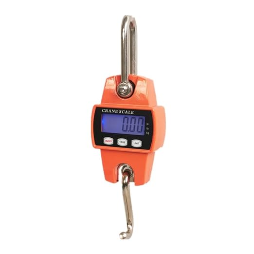 Industrial Crane Scale, Luggage Scale 300kg Electronic Digital Portable Suitcase Travel Weighs Baggage Bag Hanging Balance Weight with Backlight(Orange)