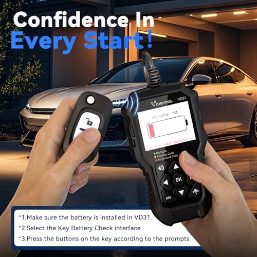 VDIAGTOOL V200 Pro Automotive Power Circuit Probe Tester Circuit Breaker Finder Tool Circuit Short Finder with VD31 Car Code Reader, OBD2 Scanner with Car Key Battery Tester