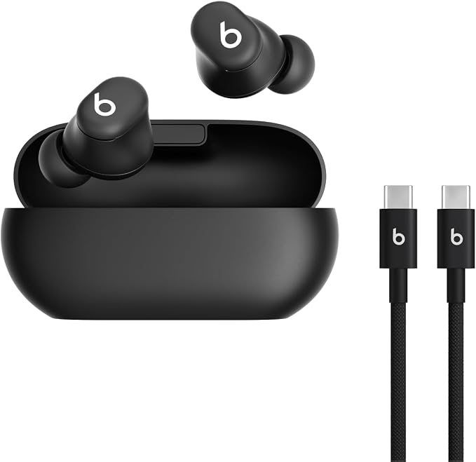 Beats Solo Buds - Wireless Bluetooth Earbuds with USB-C Charging Cables (1.5) - Matte Black