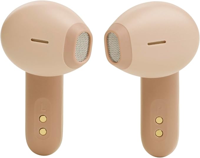 JBL Vibe Flex True Wireless Earbuds – Bluetooth Earphones with Deep Bass Sound, IP54 Water & Dust Resistant, Long Battery Life, Voice Assistant Compatible, Open-Ear Design (Beige)
