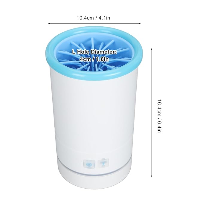 Automatic Dog Washer, Portable Electric Pet Foot Cleaner with Soft Silicone for Small Medium Dogs Cats, USB Charging, Compact Design