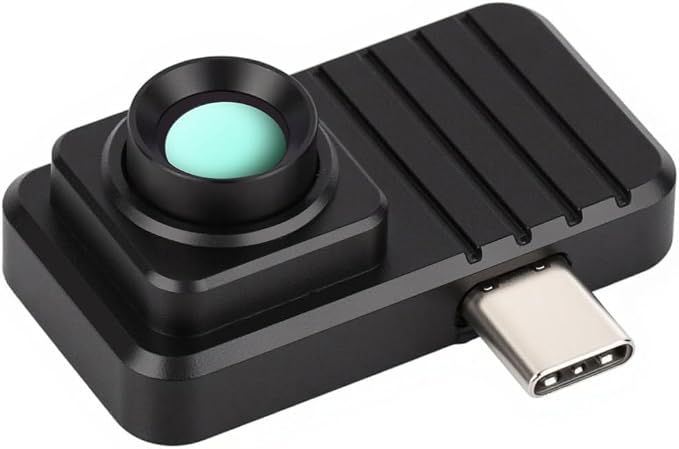 Waveshare Smartphone Infrared Thermal Imaging Camera, Type-C Port, Plug-and-Play, 160×120 Pixels, 45° Field of View, with Aluminum Alloy Case