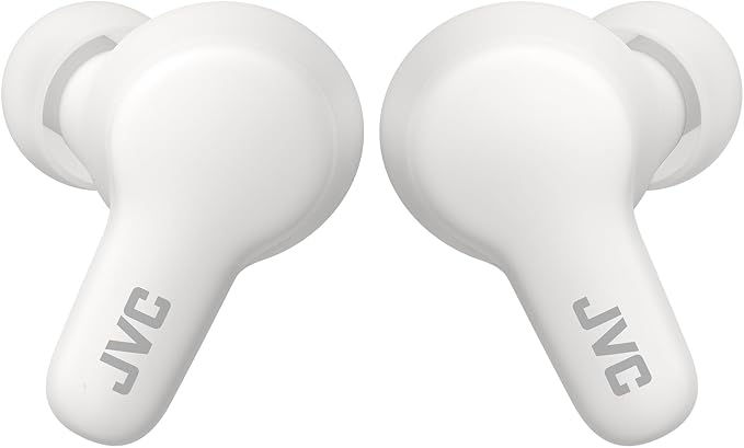 JVC Gumy True Wireless Earbuds, Bluetooth 5.3, Charging Case, 24-Hour Playback, IPX4 Water Resistant, Comfortable Secure Fit with XS/S/M/L Earpieces, Built-in Mic for Calls, iPhone/Android/PC - HAA7T2