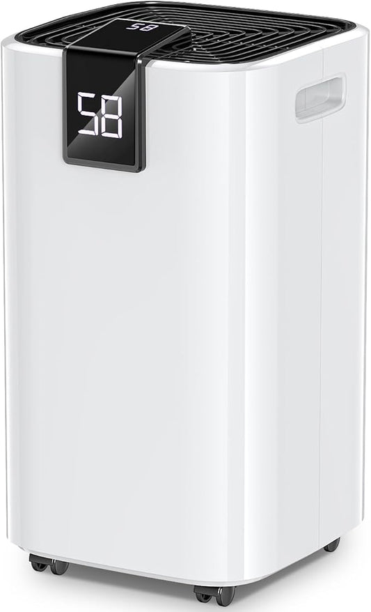 4000 Sq.Ft Dehumidifier for Basement with Drain Hose, Trazico 45 Pint Dehumidifiers for Home or Garage, Smart Humidity Control, Auto Defrost, 24H Timer, Ideal for Large Rooms