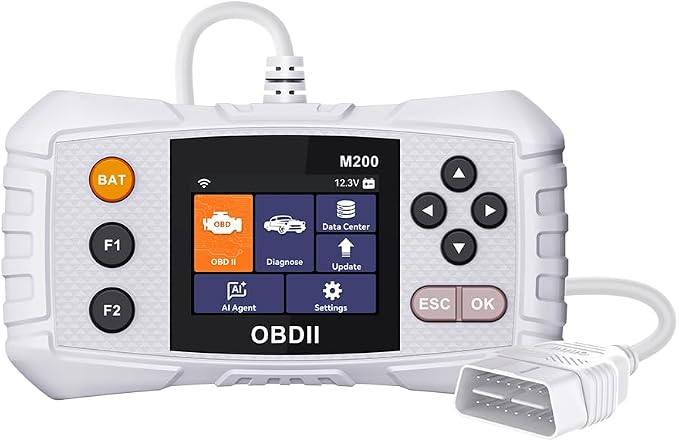 M200 OBD2 Scanner Diagnostic Tool, 4 System OBDII Code Reader for ENG/AT/ABS/SRS, AI Smart Diagnostics, WiFi Free Update, Check Engine Light Car Scan Tool for All OBD2 Cars Since 1996, 15 Languages
