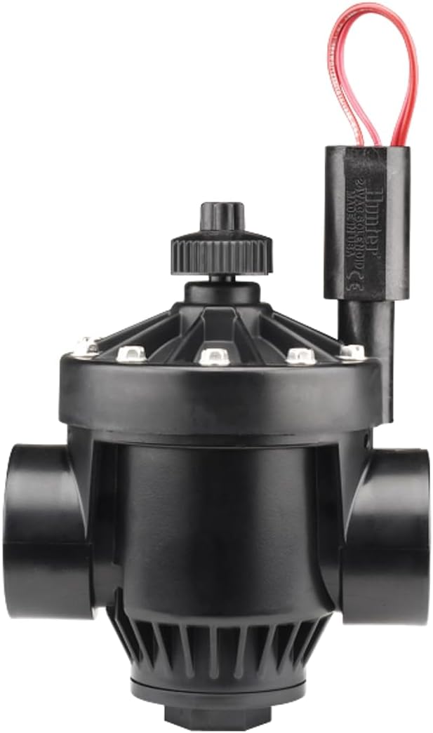 Hunter PGV 1½ Inch Irrigation Valve with Flow Control, Globe Angle Combo Design, Heavy Duty Plastic Body, Female Threaded Inlet and Outlet, 20–150 PSI, Sprinkler Valve for Lawn and Garden Systems