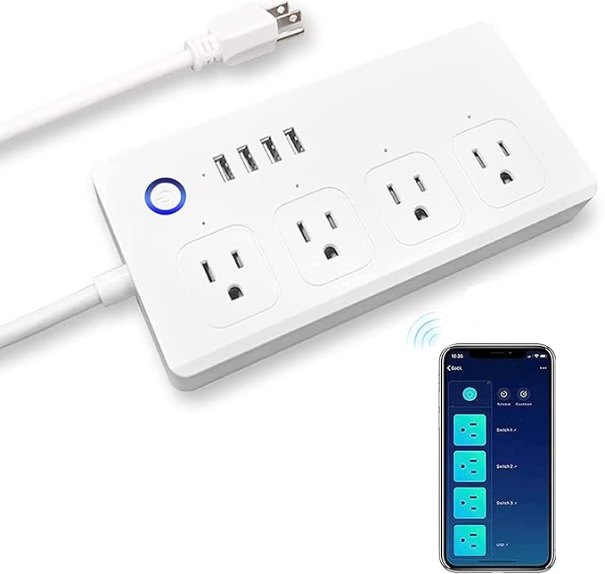 Smart Power Strip10A, WiFi Outlet, UseeLink Surge Protector, USB Power Outlet, Smart Extension Cord Compatible with Amazon Alexa and Google Assistant, Timing Control, Overload Protection