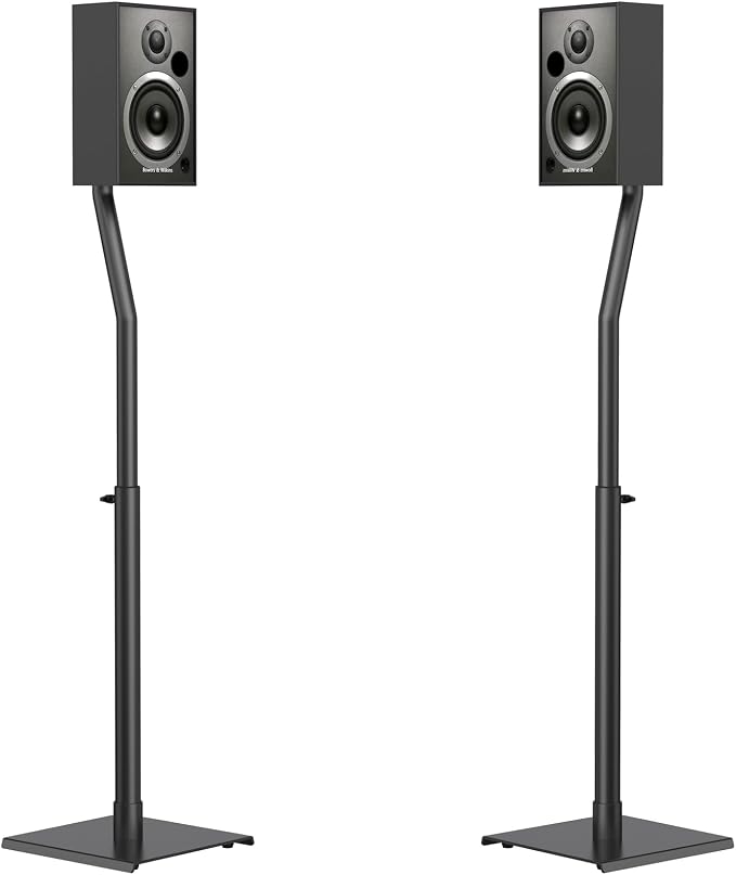 USX MOUNT Universal Speaker Stands, Height Adjustable Extend 30.0" to 39.1" for Satellite Speakers & Small Bookshelf Speakers up to 11 lbs Per Stand, 1 Pair Floor Stands for Sony Bose Polk JBL Yamaha
