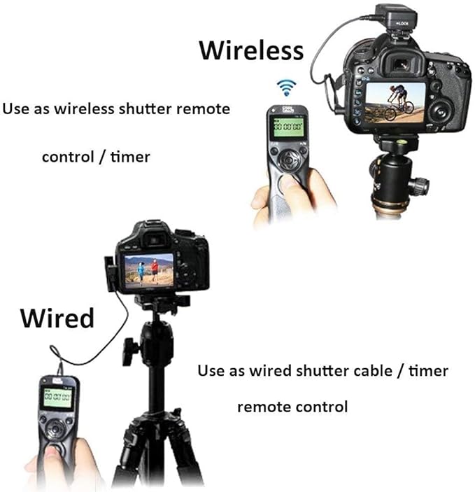 Pixel TW-283 DC0 Wireless Remote Shutter Release Cable Wired Timer Remote Control for Nikon Z9 D850 D800 D810 D700 D500 D300 D300S D200 F100 D6 D5 D4 D3 D2 D1
