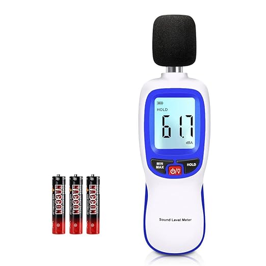 Decibel Sound Meter, Hand-Held Sound Level Meter 30dB to 13dB(A), Noise Meter Monitor with Backlight Alert, Noise Level Meter Tool for Home Office Job-site