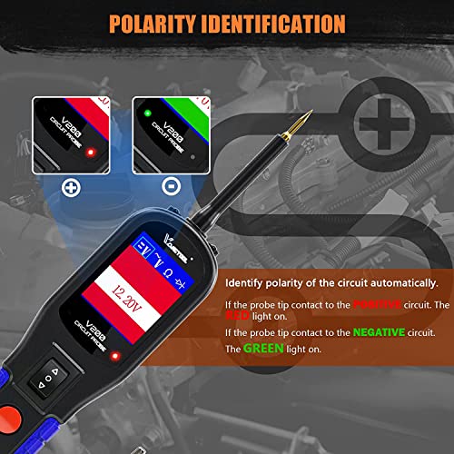 VDIAGTOOL V200 Automotive Circuit Tester, 12V 24V Car Power Circuit Probe Kit with VD31 Car Code Reader, OBD2 Scanner with Car Key Battery Tester
