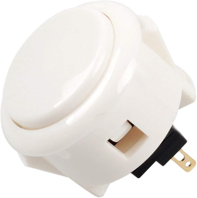 Sanwa JLF-TP-8YT Joystick + Sanwa 8 pcs OBSF-30 Push Button Bundle Kit Color : White - for Arcade Game 4 & 8 Way Adjustable, Compatible with Catz Mad SF4 Tournament Joystick S@NWA