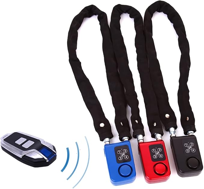 Mengshen Bike Lock with Remote Control Anti-Theft Vibration Alarm IP55 | Anti-theft Vibration Alarm, 31 Inch Cable Length, IP55 Waterproof