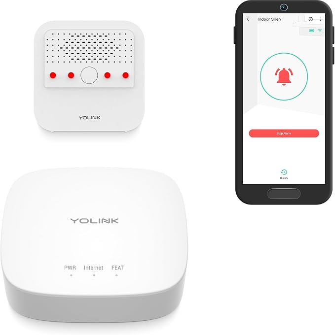 Smart Siren Alarm, Loud 110 dB, Wireless Security Siren for Home Security/Intrusion/Burglar, Panic Alerts, Audible Alerts, Remote Control, Alexa, Google, Home Assistant, IFTTT - Hub Included