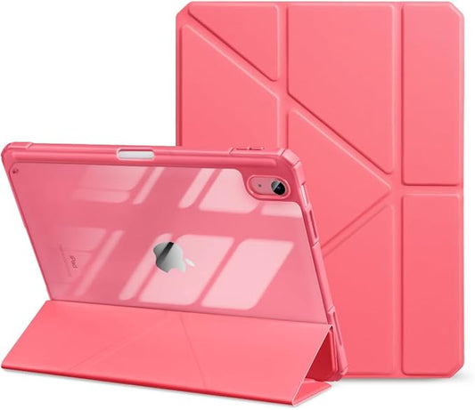 CoBak Case for iPad (A16) 11th Generation 11 Inch 2025, iPad 10th Generation Case 10.9 Inch 2022 - Protective Cover with Multi-Angle Includes Portrait Stand, Pencil Holder and Auto Wake/Sleep, Rosy