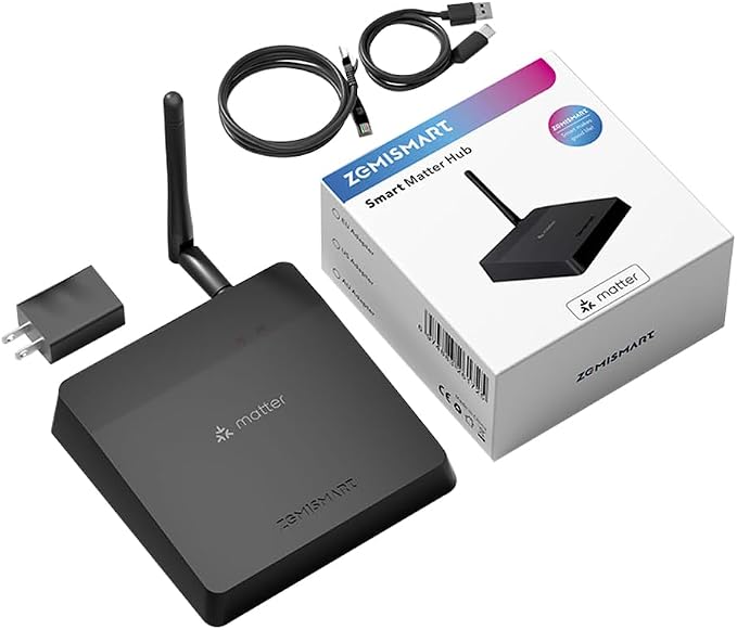 Matter Smart Home Hub M1 Pro - Matter Controller, Thread Border Router, Tuya Zigbee & Smart IR Hub, Compatible with Apple Home/Google/SmartThings/Home Assistant