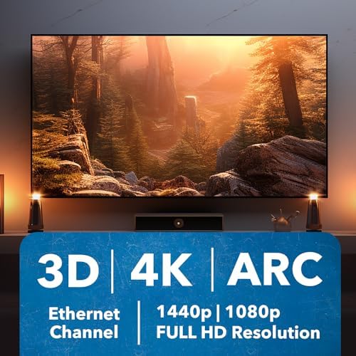 OREI Ultra High Speed 4kHDMI Cable 6ft – High-Speed 10.2Gbps, 3D, ARC, Ethernet – Premium 6ft HDMI Cable for TVs, Monitors, Home Theater & Gaming (50 Pack)