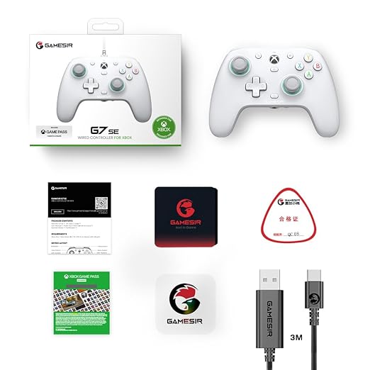 GameSir Wired Controller, G7 SE Gaming Gamepad for Xbox One, Xbox Series X|S & Windows with Hall Effect Joysticks/Hall Trigger