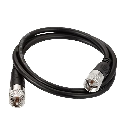 CB Antenna Cable, RG8x Coax Jumper, 6ft UHF Male to Male Low Loss CB Coaxial Cables, 50 Ohm for HAM Radio Antenna
