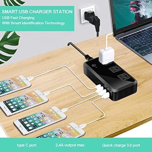 2300W Voltage Converter 220V to 110V Universal Travel Adapter/Power Converte with 3 USB Ports 3 AC Outlets 1 Type-C in EU/UK/AU/US/IT/South Africa More Than 150 Countries Over The World