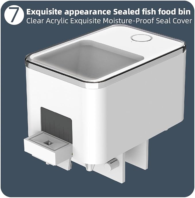 Weytoll Automatic Fish Feeder for Aquarium, WiFi Intelligent Timing Aquarium Goldfish Feeder with 100ML Large Capacity and Mobilephone APP Control Suitable for a Variety of Feed