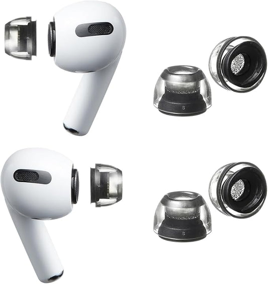 AZLA XELASTEC II for AirPods Pro 1st & 2nd Gen – Premium Single-Mold Ear Tips for AirPods Pro Ear Tip Replacement – Upgraded Fit & Noise Isolation – AirPod Pro 2 Ear Tips, AirPod Replacement Tips (S)