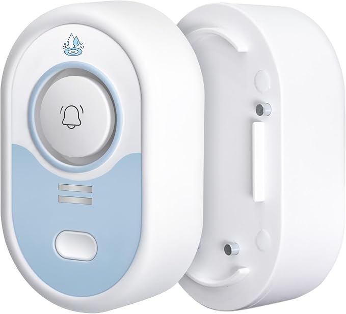 Water Leak Detector, 5-Year Battery Life, Water Alarm with Low Battery Warning, 100dB Loud Sound and Self-Test Function, IP66 Waterproof for Home Basement Kitchen(Not Support Wi-Fi)