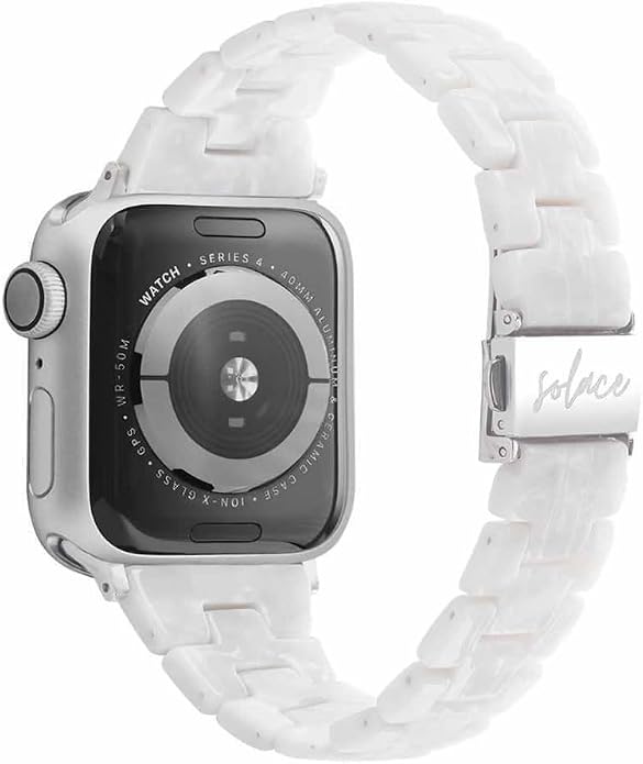 Solace Bands Slim Matte Resin Watch Band - Universal Fit for Apple Watch Bands for Women and Men, iWatch Bands for 38mm 40mm 41mm 42mm 44mm 45mm 49mm Ultra, SE and Series 11 10 9 8 7 6 5 4 3 2 1