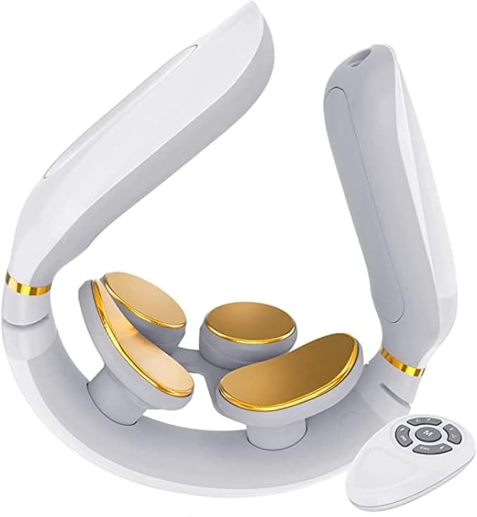 Tianfucen Cordless Neck Massager with Heat，3 Model 15 Levels Electric Neck Massager for Pain Relieve，Portable Massager Neck Relaxer.