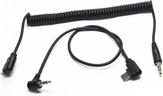 (3.5mm-USB c) for Sony a7v/a7m5 Shutter Release Connection Cable Camera a6700 a7c r/a7cII/ZV-E1/ZV-E10 II 13.8in Flash Starter Remote Control Accessory Wire(3.5mm-Type c Cable 2pcs)