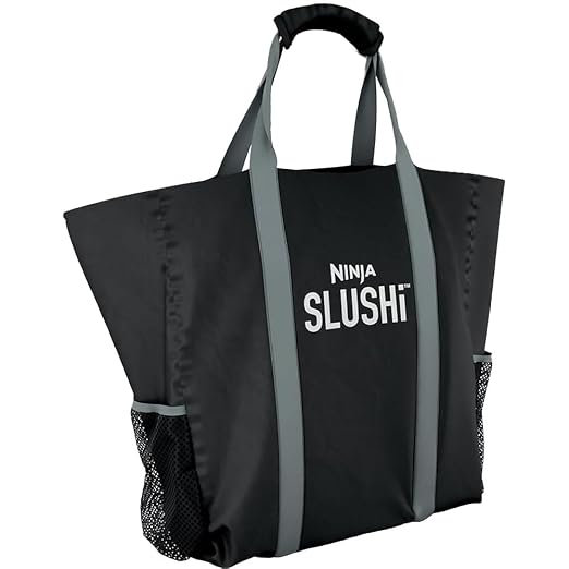 Ninja FS300 SLUSHi 72oz. Frozen Drink & Slushie Machine (Renewed) Bundle with Ninja SLUSHi Travel Party Tote Black