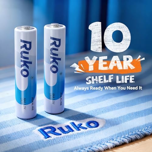 Ruko 18011 Robot Dog Toy Black and AAA Alkaline Batteries 16 Pack for Remote Control