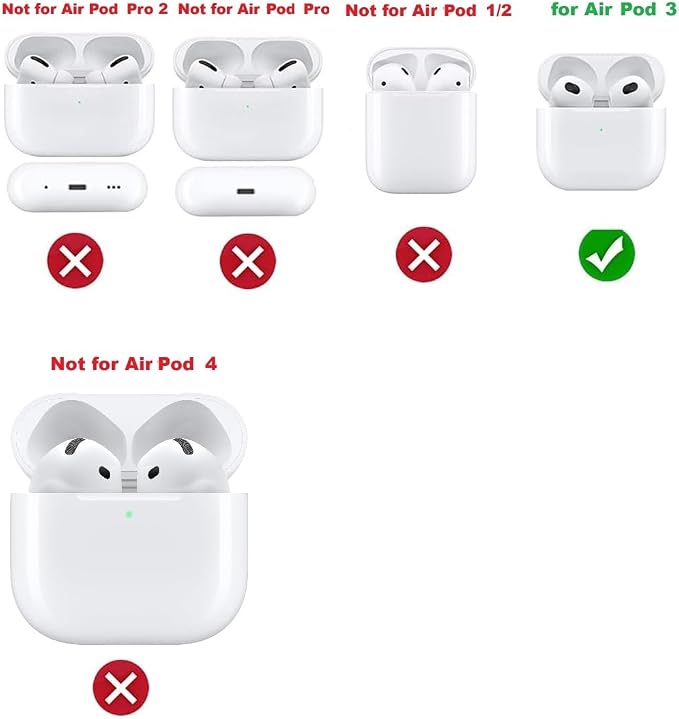 Meenova A2564 Single Left Ear Side Only, OEM Left Earbud Replacement for Pod (3rd Generation), Compatible with Original Pods 3 A2897 A2566, Air Earphones, Charging Case Earpad (Left A2564)